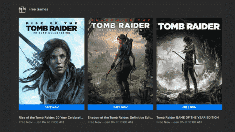 La trilogie Tomb Raider est gratuite sur Epic Games Store
