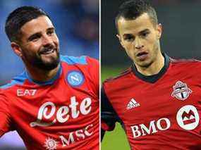 Lorenzo Insigne.  à gauche, et Sebastian Giovinco.