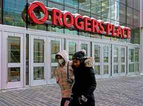 Roger's Place au centre-ville d'Edmonton, Canada, le mercredi 29 décembre 2021, l'un des sites du tournoi du championnat du monde de hockey junior de la Fédération internationale de hockey sur glace.  Le tournoi a été annulé le 29 décembre 2021. (PHOTO DE LARRY WONG/POSTMEDIA