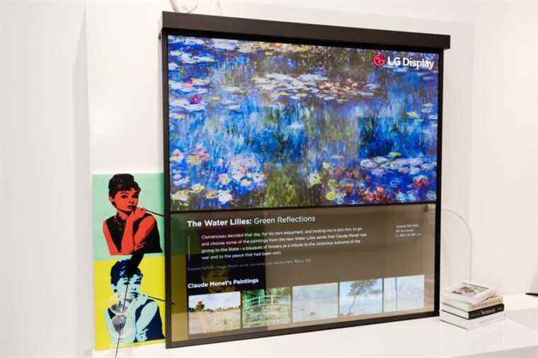 Le dernier OLED transparent « étagère » de LG Display peut afficher ou augmenter les œuvres d’art