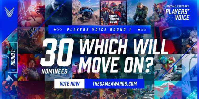 Le vote du choix des joueurs aux Game Awards est maintenant ouvert