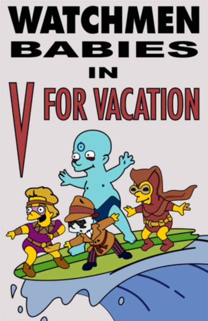 image de Watchmen Babies in V: for Vacation cover des Simpsons