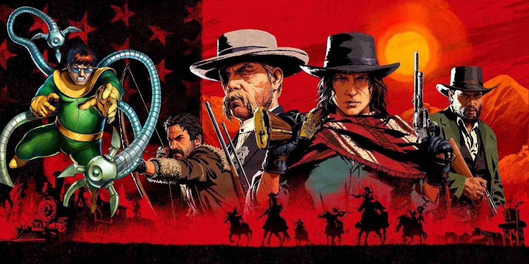 Red Dead Online Player transforme son personnage en Spider-Man Villain Doc Ock
