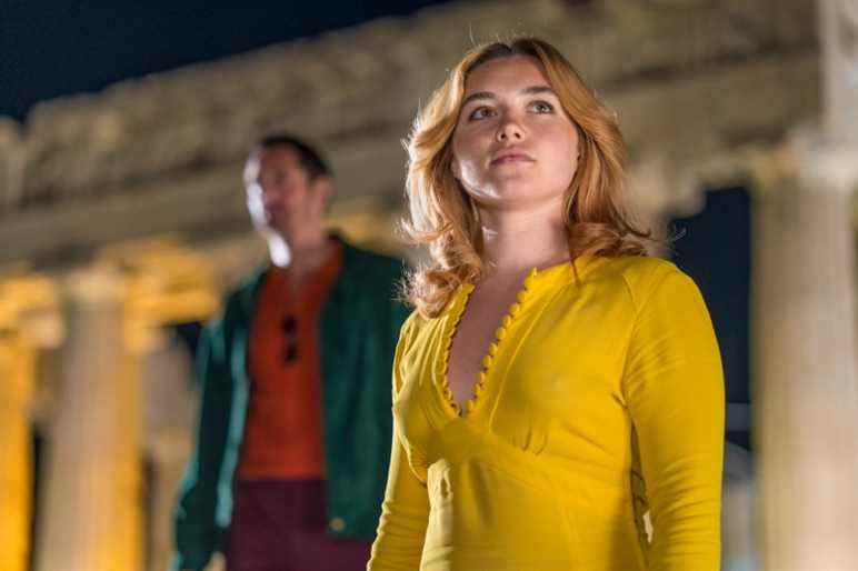 Florence Pugh as Charlie, Alexander Skarsgard as Becker - The Little Drummer Girl _ Season 1, Episode 1 - Photo Credit: Jonathan Olley/AMC/Ink Factory