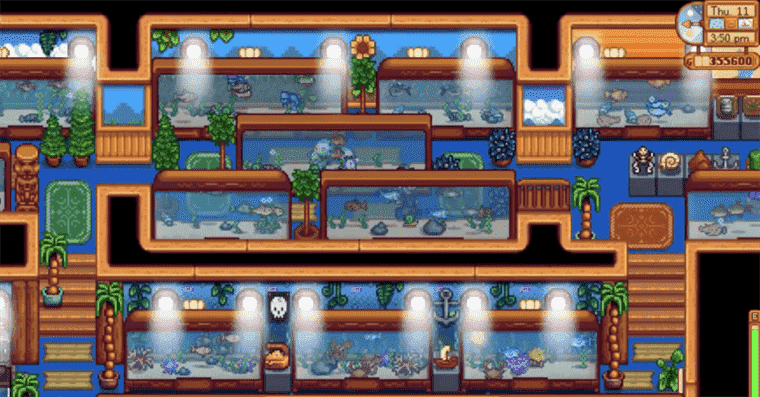 Un joueur visionnaire de Stardew Valley transforme une cabane en aquarium
