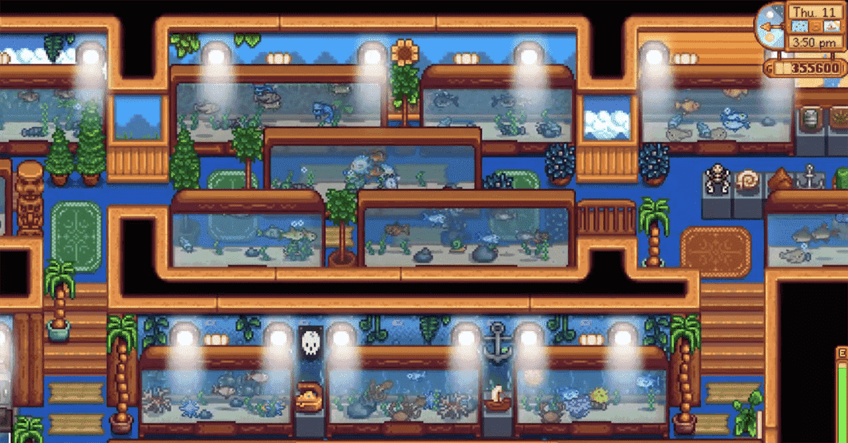 Un joueur visionnaire de Stardew Valley transforme une cabane en aquarium
