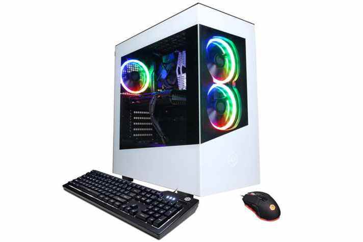 PC de jeu CyberPowerPC Gamer Xtreme en blanc.