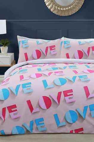 Ensemble de housse de couette à logo Love Island 'LOVE'