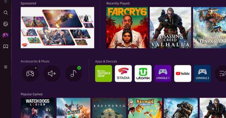 Le hub de jeu Samsung ajoute Google Stadia et Nvidia GeForce Now aux téléviseurs au CES 2022