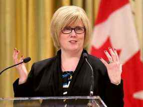 La ministre de l'Emploi Carla Qualtrough.