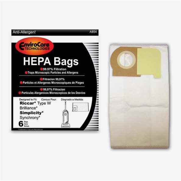 Sacs à poussière pour aspirateur de filtration HEPA de remplacement EnviroCare