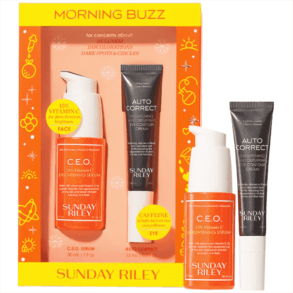 Sunday Riley Morning Buzz Duo Sérum Éclaircissant + Crème Contour Des Yeux