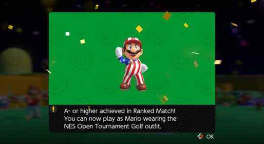 Tenue Super Rush NES Open Tournament Golf Mario