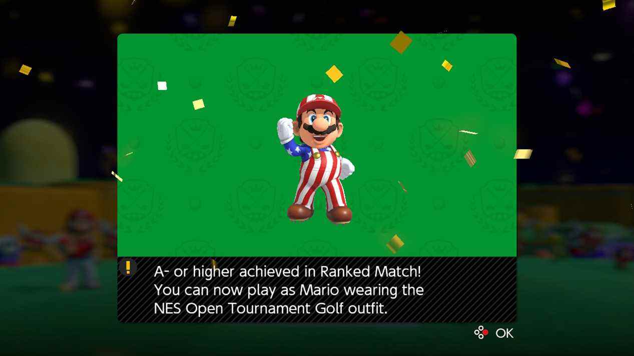 Tenue Super Rush NES Open Tournament Golf Mario
