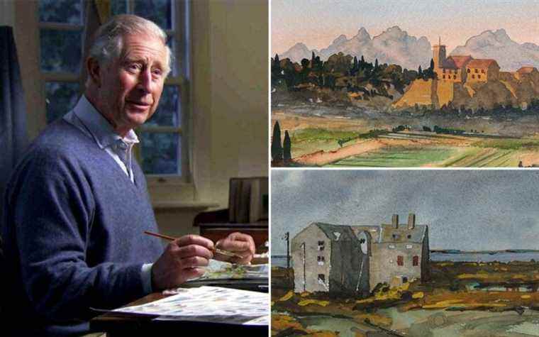 Le prince Charles dit que la peinture « me transporte dans une autre dimension » alors que son œuvre est exposée à Londres