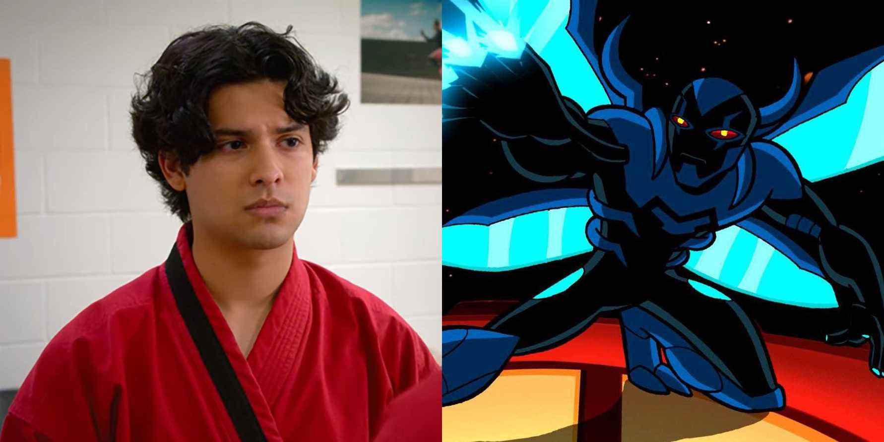 Xolo Maridueña de Cobra Kai a déjà essayé son survêtement Blue Beetle
