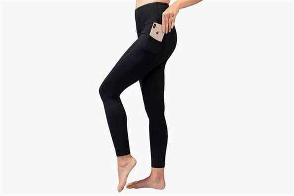 Leggings à taille haute 90 degrés par Reflex doublés de molleton 