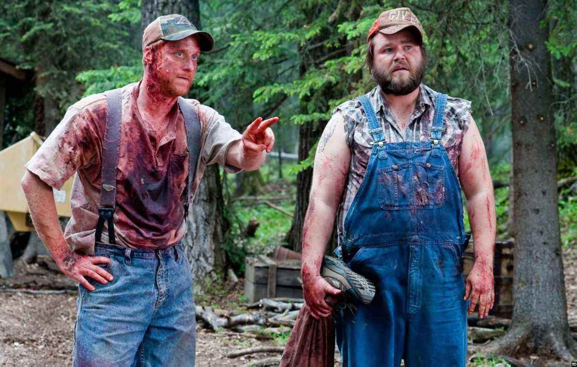 Tyler Labine et Alan Tudyk dans le rôle de Tucker et Dale dans Tucker &  Dale contre le mal