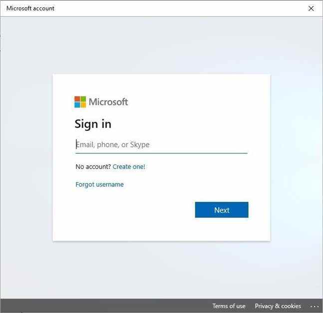 Compte Microsoft Connexion sous Windows 10