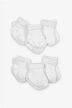 Lot de 6 chaussettes éponge Gerber taille 0-3M en blanc