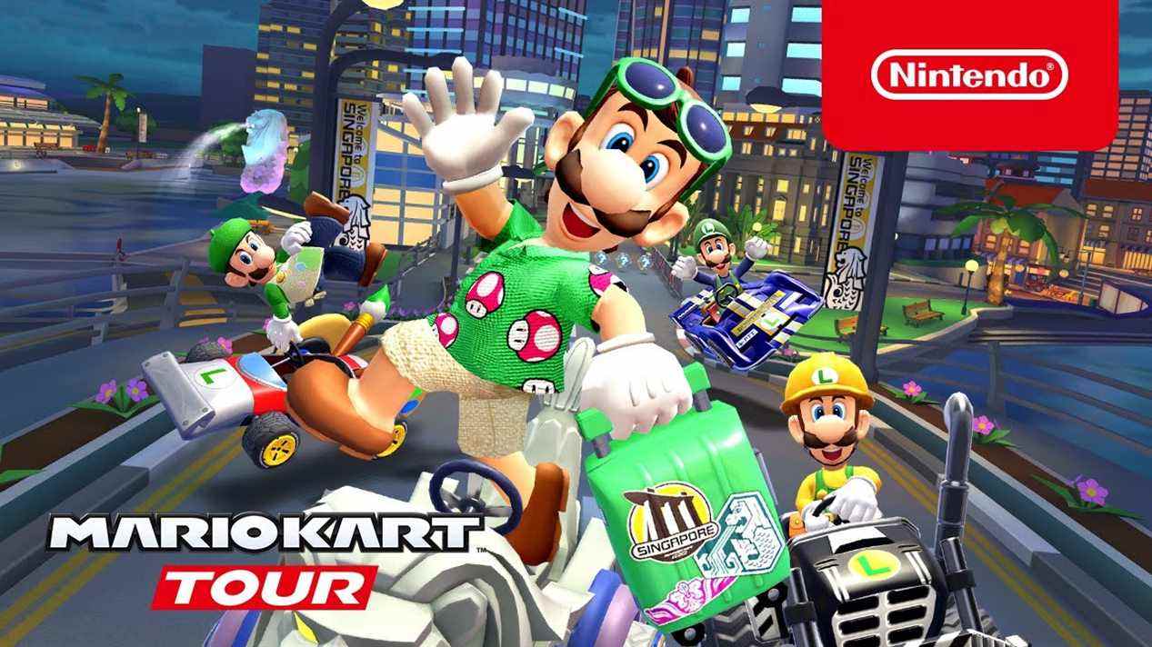 La bande-annonce de Mario Kart Tour présente la tournée de Singapour
