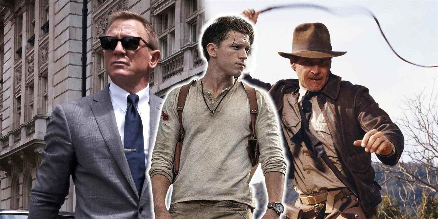 De nouvelles photos inédites montrent Tom Holland canalisant James Bond et Indiana Jones
