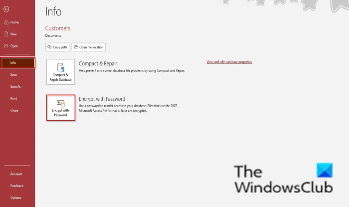 Comment mettre un mot de passe sur une base de données Access