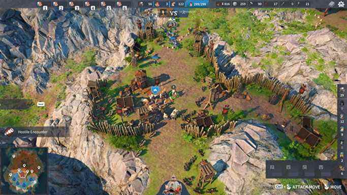 Une armée attaque un camp de bandits dans The Settlers