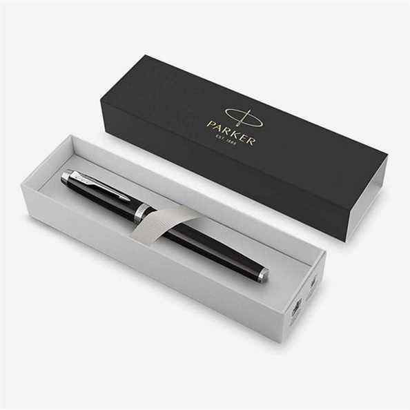 Stylo Plume Parker IM (Garniture Chrome Laqué Noir)