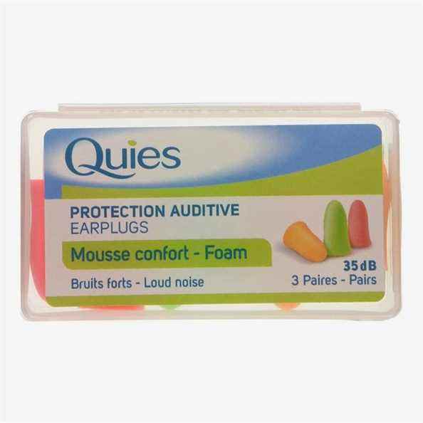 Bouchons d'oreille en mousse Quies (lot de 3)