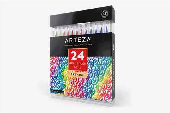 Arteza Real Brush Pens, 24 couleurs pour la peinture à l'aquarelle