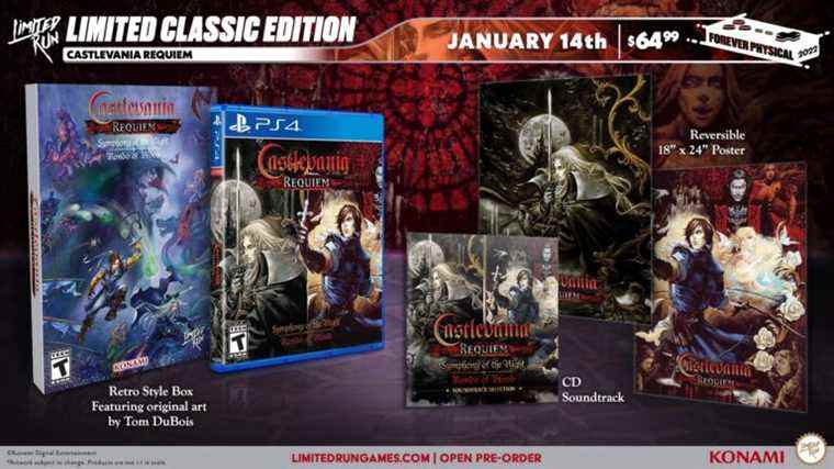 Les précommandes de l'édition physique de Castlevania Requiem sont ouvertes à Limited Run, et cochez cette case!
