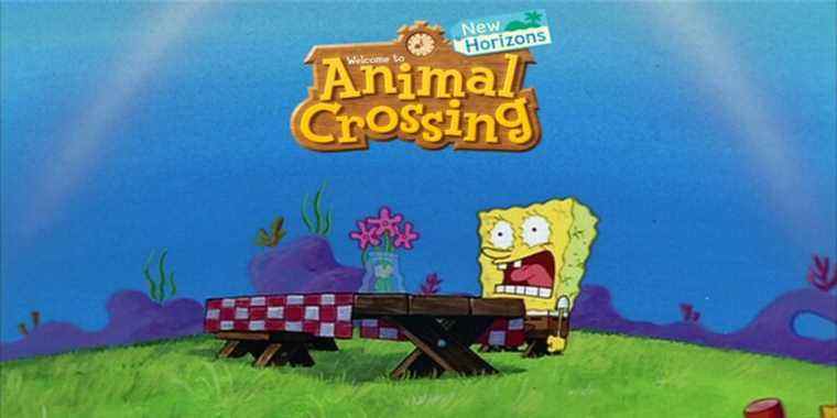 Animal Crossing: New Horizons Player recrée la scène emblématique de SpongeBob SquarePants à l'aide de Gyroid
