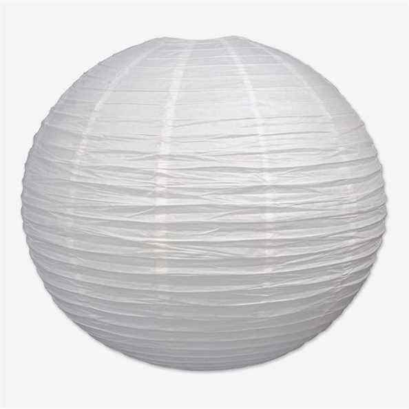 Lanterne en papier Beistle Jumbo, 30 pouces, blanc