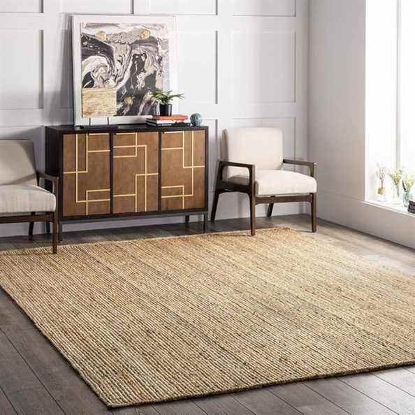 NuLOOM Rigo Tapis tissé à la main en jute de ferme Naturel 12,7 x 20,3 cm