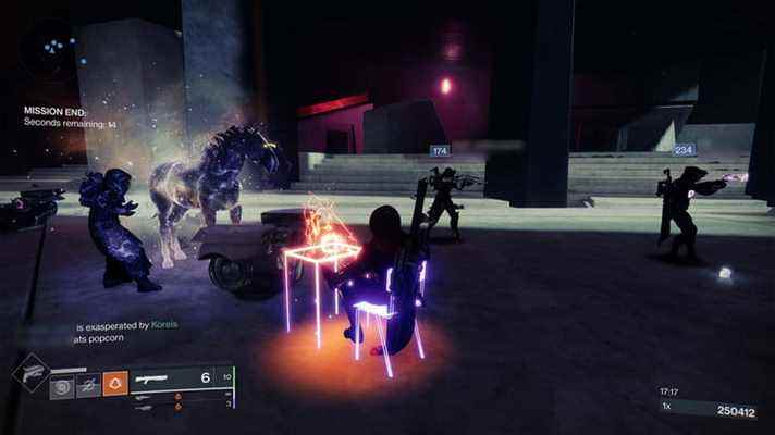 Les Gardiens expriment une émotion de célébration après avoir terminé les défis de l'éternité dans Destiny 2.