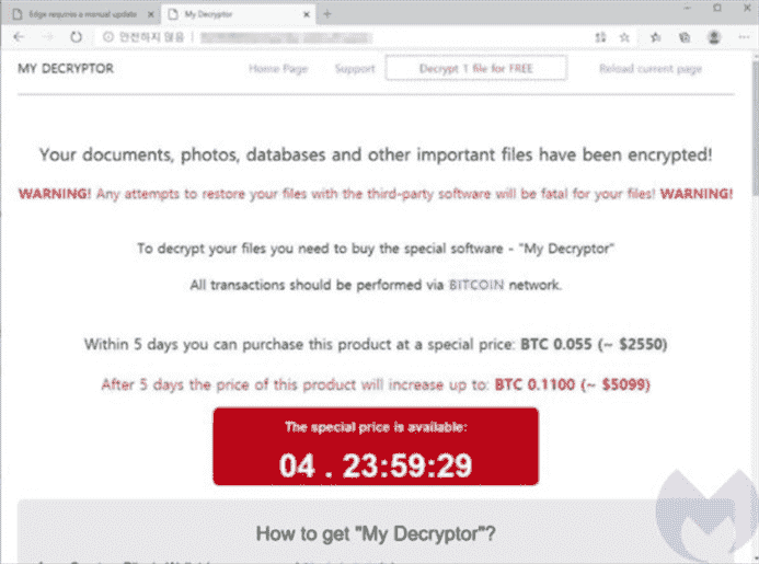 Magniber Ransomware devient un cauchemar pour les utilisateurs d’Edge