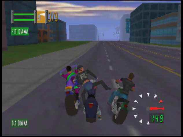 Road Rash 64 - Coup de pied