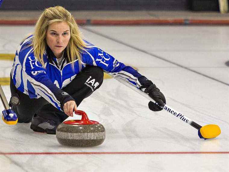 ON THE ROCKS: Les membres de l’équipe de Jones sont des mères scolarisées à domicile et des entraînements olympiques quelques semaines avant le voyage à Pékin