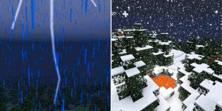 Minecraft : tout ce que vous devez savoir sur la météo
