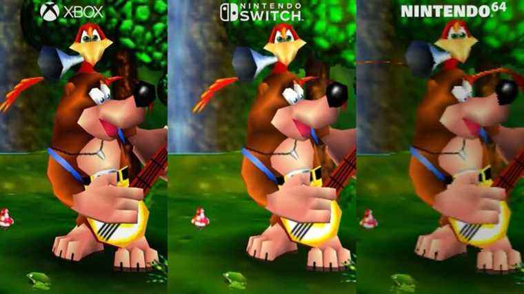 Comparaison graphique Banjo-Kazooie (N64 vs Xbox vs Switch)
