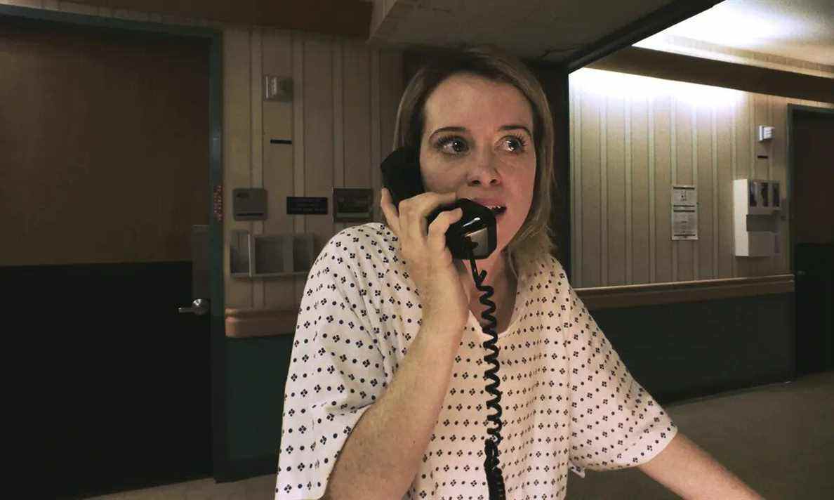 Claire Foy dans le rôle de Sawyer Valenti dans Unsane.