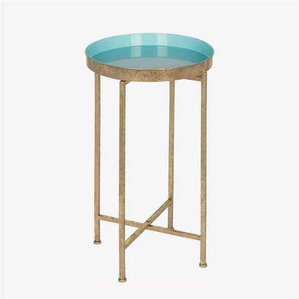 Table d'appoint ronde en métal pliable Kate and Laurel Celia