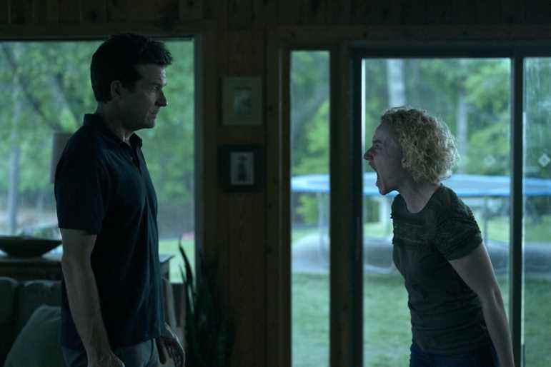 Ozark Season 4 Jason Bateman as Martin 'Marty' Byrde, Julia Garner as Ruth Langmore in episode 407 of Ozark. Cr. Steve Dietl/Netflix © 2021