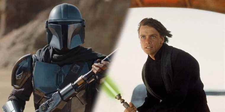 L'art conceptuel mandalorien taquine le duel entre Mando et Luke Skywalker dans la finale de la saison 2
