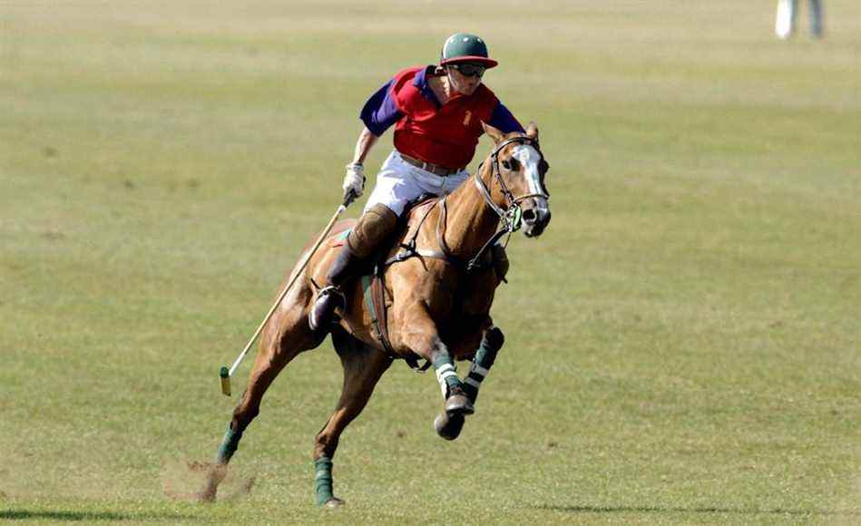 Claire Tomlinson lors d'un match de polo caritatif Riding for the Disabled au Beaufort Polo Club en 2005 - David Hartley / Shutterstock