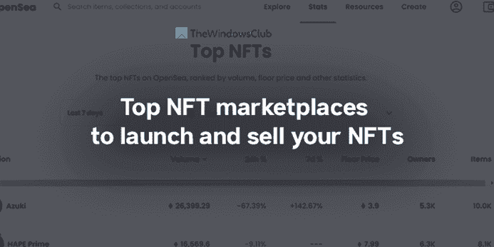 Top NFT Marketplaces pour lancer et vendre vos NFT