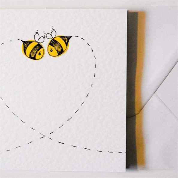   Carte Saint Valentin Abeilles