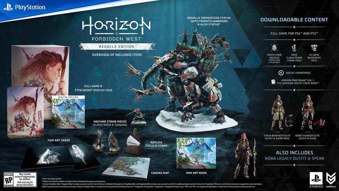 Précommande de l'Horizon Forbidden West Regalla Edition