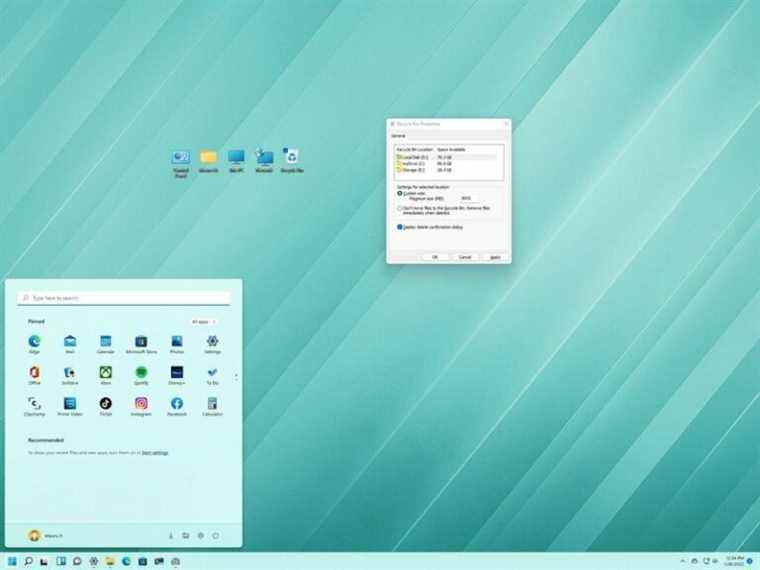 Comment modifier les paramètres de la corbeille sous Windows 11